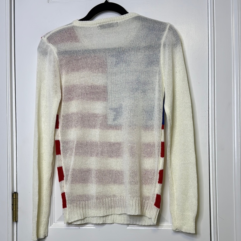 The Classic Red and White Crew Neck Sweater - Picture 9 of 9